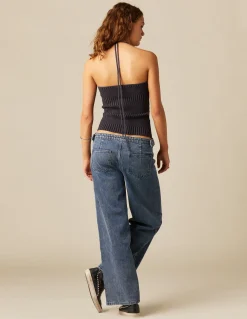 Hot TOP TIRANTES NEGRO Y AZUL CANALé Tops