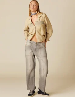 Outlet VAQUERO GRIS COSTURAS Denim|Pantalones