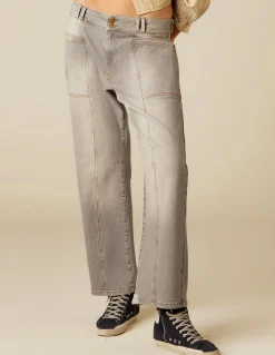 Outlet VAQUERO GRIS COSTURAS Denim|Pantalones
