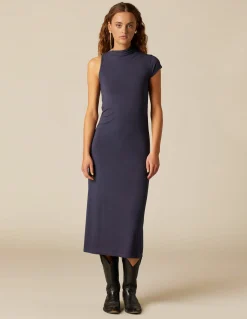 Discount VESTIDO ASIMéTRICO AZUL Vestidos
