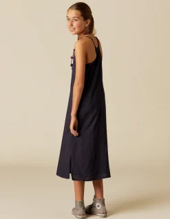 Online VESTIDO AZUL TIRANTES BORDADOS Vestidos