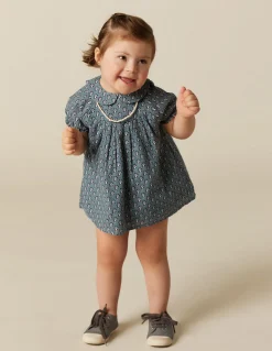 Outlet VESTIDO FLOR RAMITO AZUL Vestidos