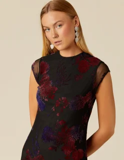 Sale VESTIDO FLOR TULLE NEGRO Vestidos