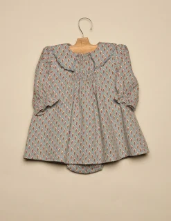 Sale VESTIDO HOJITAS AZUL Vestidos